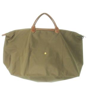 Longchamp ル プリアージュ トートバッグ ナイロン レザー 革 ロゴ 折り畳み 緑 グリーン /AO2 GY18