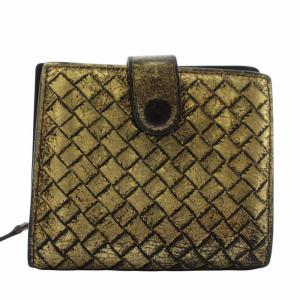 財布 二つ折り レザー イントレチャート ゴールド色 /XZ GY18