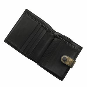 BOTTEGA VENETA 財布 二つ折り レザー イントレチャート ゴールド色 /XZ GY18