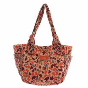 ハンドバッグ トート ナイロン 迷彩柄 カモフラ 総柄 ロゴ 赤 レッド /XZ GY18