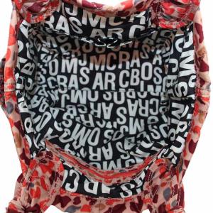 MARC by MARC JACOBS ハンドバッグ トート ナイロン 迷彩柄 カモフラ 総柄 ロゴ 赤 レッド /XZ GY18