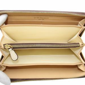 J&M DAVIDSON 長財布 レザー ラウンドファスナー ベージュ /XZ GY18