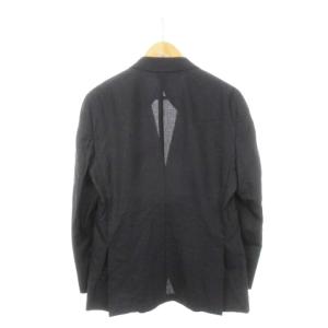 Aquascutum LONDON テーラードジャケット 背抜き ダブルベンツ ウール メタルボタン 98AB6 紺 ネイビー