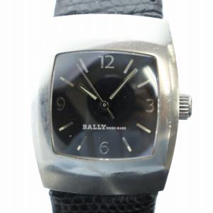 腕時計 ウォッチ クォーツ スクエア 黒文字盤 レザーベルト シルバー色 F160-179 GY18 /MQ