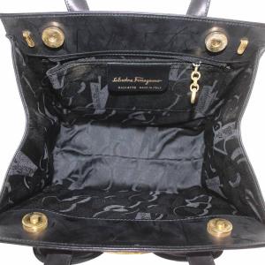 Salvatore Ferragamo ヴァラリボン ハンドバッグ 2WAY ブラック