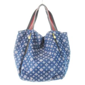 トートバッグ キャンバス ナイロン ジャカード シグネチャー ロゴ 紺 ネイビー /CK7 GY18