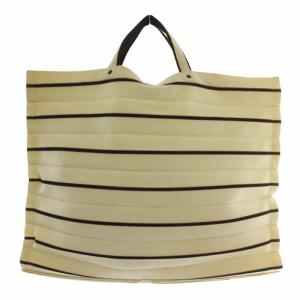 ハンドバッグ トート フェルト アコーディオン オフホワイト