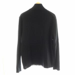 BURBERRY BLACK LABEL ドライバーズニット セーター ジップアップカーディガン 長袖 アウター インナー チェック柄 ウール ロゴ刺繍