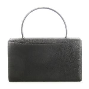 INDEN‐YA ハンドバッグ フォーマル レザー 革 ディアスキン 鹿革 漆 ペイズリー柄 黒 ブラック /CK27 GY18