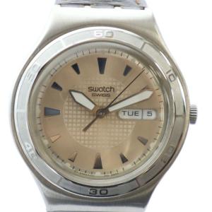 アイロニー IRONY 腕時計 ウォッチ クォーツ カレンダー付き レザーベルト シルバー色 GY18