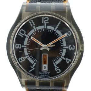 腕時計 ウォッチ クォーツ ロゴ 黒文字盤 カレンダー付き 黒 ブラック GY18 /MQ