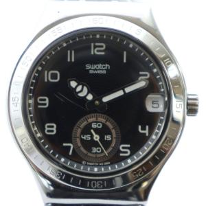 アイロニー IRONY 腕時計 ウォッチ クォーツ スモセコ カレンダー付き 黒文字盤 レザーベルト ロゴ