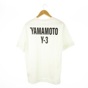 Y-3 Tシャツ クルーネック 丸首 半袖 ロゴ ラバープリント M 白 ホワイト 16C001 /CK17