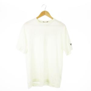 YOHJI YAMAMOTO adidas Y-3 Tシャツ クルーネック 丸首 半袖 ロゴ ラバープリント M 白 ホワイト 16C001 /CK17