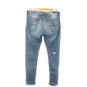 DIESEL SPENDER-NE デニムパンツ スウェットデニム スキニー ストレッチ クラッシュ加工 リペアUSED加工