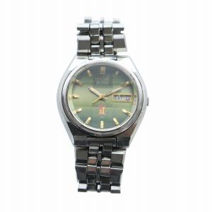 SEIKO ELNIX エルニクス 腕時計 ウォッチ 電磁テンプ式 デイデイト カレンダー 9面カットガラス 緑文字盤