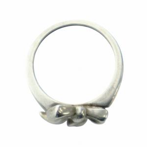 TIFFANY&Co. 指輪 リング アクセサリー リボン ロゴ Silver925 10号 シルバー色 GY18 /MQ OH