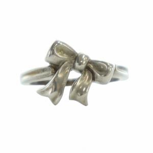 TIFFANY&Co. 指輪 リング アクセサリー リボン ロゴ Silver925 10号 シルバー色 GY18 /MQ OH