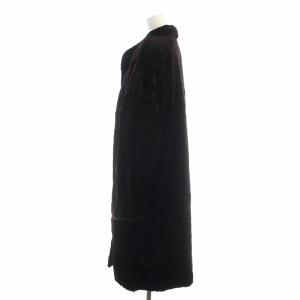 SAGA MINK 銀サガ 毛皮コート シェアードミンクファー 長袖 総裏地 ロング 茶 ブラウン GY18 /MQ
