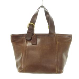 オールドコーチ ヴィンテージ ハンドバッグ レザー 本革 ベルトデザイン ロゴチャーム 茶 ブラウン 4133