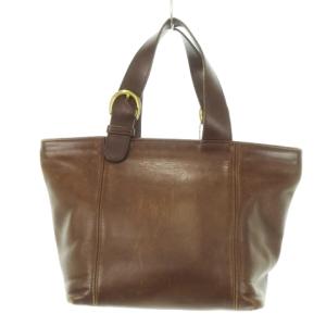 COACH オールドコーチ ヴィンテージ ハンドバッグ レザー 本革 ベルトデザイン ロゴチャーム 茶 ブラウン 4133