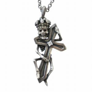 ネックレス ドクロ クロス Silver925