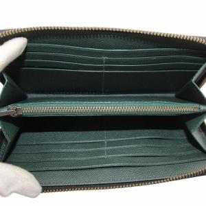 COACH 長財布 レザー ラウンドファスナー ロゴ 型押し 緑 グリーン 25997 /XZ GY18