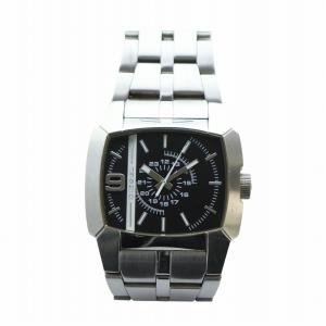 DIESEL 腕時計 ウォッチ クォーツ スクエア ロゴ 黒文字盤 シルバー色 DZ-1154 GY18 /MQ