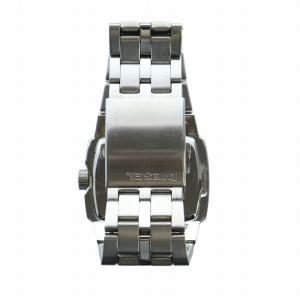 DIESEL 腕時計 ウォッチ クォーツ スクエア ロゴ 黒文字盤 シルバー色 DZ-1154 GY18 /MQ