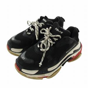 BALENCIAGA トリプルS Triple S スニーカー メッシュ レザー ローカット 厚底 ロゴ 刺繍 40 26.5cm