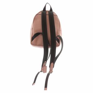 COACH リュックサック バックパック デイパック PVC レザー シグネチャー ロゴ シルバー金具 茶色 ブラウン