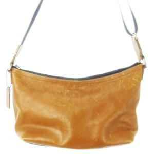 COACH ショルダーバッグ レザー 革 ロゴ型押し 茶 ブラウン F70559 /CK11 GY18