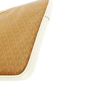 MICHAEL KORS ブリーフケース パソコンバッグ PCケース PVC レザー 革 MK柄 シグネチャー ロゴ 茶 ブラウン