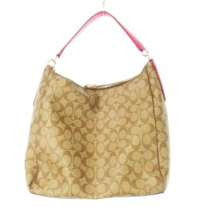 COACH ハンドバッグ 2way ショルダーバッグ PVC レザー 革 シグネチャー ロゴ ピンク /CK23 GY18