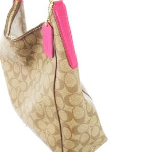 COACH ハンドバッグ 2way ショルダーバッグ PVC レザー 革 シグネチャー ロゴ ピンク /CK23 GY18
