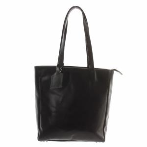 トートバッグ ハンド レザー ロゴ 黒 ブラック /XZ GY05