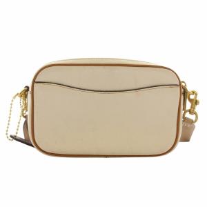 COACH ウィロウ カメラ バッグ ショルダーバッグ レザー ロゴ ゴールド金具 白 ホワイト 茶色 ブラウン C0695