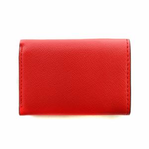 MARC JACOBS 二つ折り財布 ミニ ウォレット レザー ロゴ アイボリー 赤 レッド GY18 /MQ