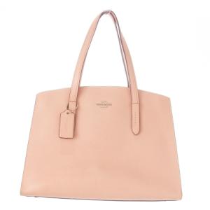 トートバッグ レザー 革 ロゴ チャーム ピンク 25137 /AO4 GY13