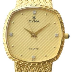 ジャンク品 腕時計 ウォッチ クォーツ 金文字盤 ロゴ ゴールド色 9052183 GY11 /MQ