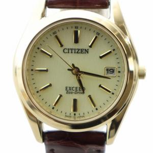 エクシード EXCEED 腕時計 ウォッチ ソーラー エコドライブ デイト カレンダー付き レザーベルト