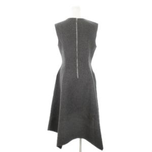 ADORE ワンピース ウール カシミヤ混 縮絨生地 変形 38 グレー