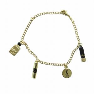 ノベルティ ブレスレット アクセサリー バングル チェーン チャーム 化粧品 ロゴ ゴールド色 GY18