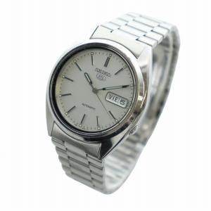 SEIKO ファイブ 5 腕時計 ウォッチ 自動巻き ロゴ カレンダー付き シルバー色 7S26-3040 GY18
