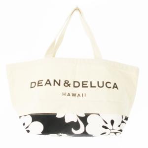 HAWAII トートバッグ キャンバス 切替 花柄 ハイビスカス ロゴ ライトベージュ /AO8 GY18