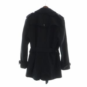 BURBERRY BLACK LABEL ピーコート ナポレオン カシミヤ混 LL ブラック