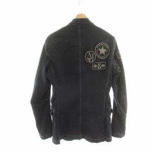 ARMANI JEANS デニムジャケット Gジャン アウター ブルゾン ミドル ハーフ タイトフィット ストレッチ ジップアップ