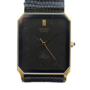 ドルチェ DOLCE 腕時計 スクエア クオーツ 金文字盤 耐磁仕様 超硬材質