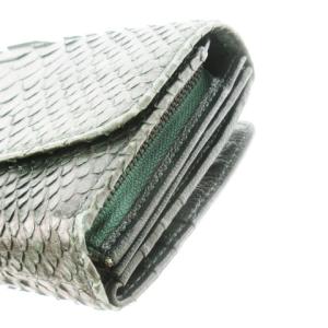 IBIZA 長財布 ロングウォレット 小銭入れあり レザー 革 パイソン 蛇革 緑 グリーン /CK31 GY18