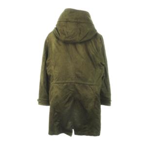 TORNADO MART モッズコート ロング ジップアップ フーディ フェイクスエード 中綿ファーライナー付 ミリタリー L 緑